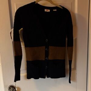 Levi's Women’s Colorblock Button-Up Sweater Cardigan - Black & Brown